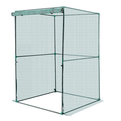 Crop Cage, 1.2 x 1.2 x 1.8 m Plant Protection Tent with Zippered Door, Wind-Resistant Tall Crop Cage, Easy to Install, Outdoor Raised Bed Cover, Tomato Plant Netting for Garden Patio Lawn