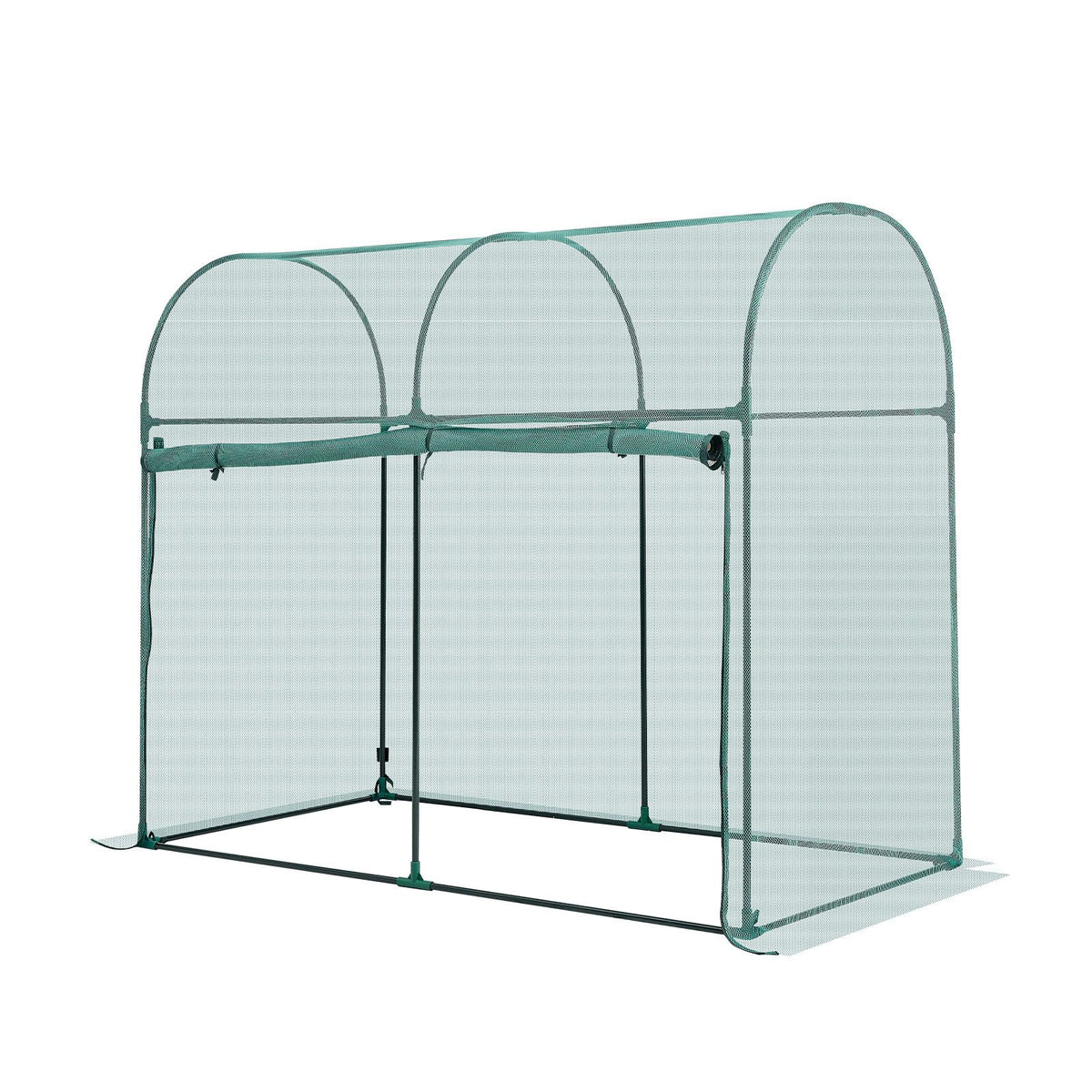 Crop Cage, 1.8 x 0.91 x 1.5 m Plant Protection Tent with Zippered Door, Wind-Resistant Tall Crop Cage, Easy to Install, Outdoor Raised Bed Cover with Frame, Plant Netting for Garden Patio Lawn
