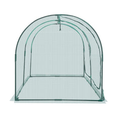 Crop Cage, 2.48 x 1.2 x 1.2 m Plant Protection Tent with Zippered Door, Wind-Resistant Tall Crop Cage, Easy to Install, Outdoor Raised Bed Cover with Frame, Plant Netting for Garden Patio Lawn