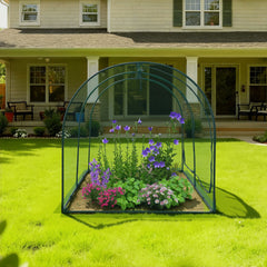 Crop Cage, 2.48 x 1.2 x 1.2 m Plant Protection Tent with Zippered Door, Wind-Resistant Tall Crop Cage, Easy to Install, Outdoor Raised Bed Cover with Frame, Plant Netting for Garden Patio Lawn