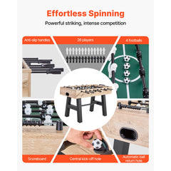 140 cm Foosball Soccer Game Table Standard Size Foosball Table for Home
