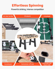 140 cm Foosball Soccer Game Table Standard Size Foosball Table for Home