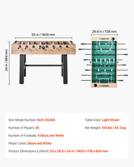 140 cm Foosball Soccer Game Table Standard Size Foosball Table for Home
