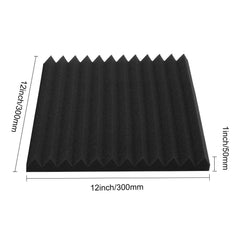 Acoustic Foam Panels 48 Pack 12 x 12 x 1 in Adhesive for Wall Ceiling
