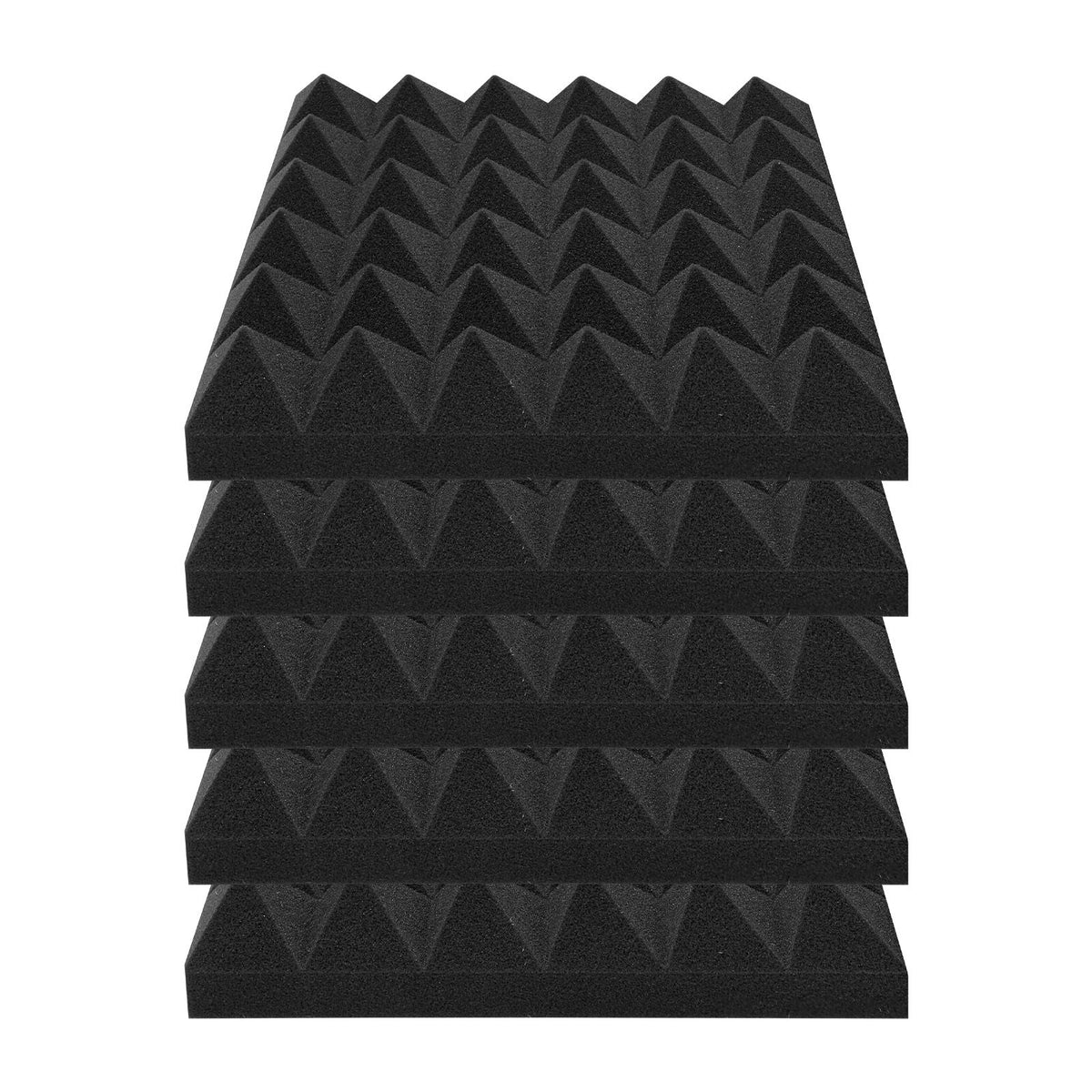 Acoustic Foam Panels 48 Pack 12 x 12 x 2 in Adhesive for Wall Ceiling