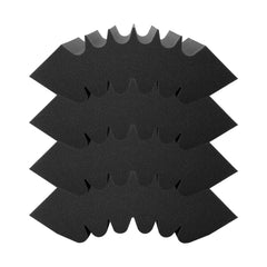 Acoustic Foam Panels 4 Pack 16.5 x 6.3 x 12 in Adhesive for Wall Ceiling