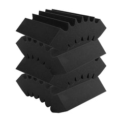 Acoustic Foam Panels 4 Pack 16.5 x 6.3 x 12 in Adhesive for Wall Ceiling