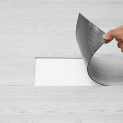 Self Adhesive Vinyl Floor Tiles 36 x 6 inch, 36 Tiles 2.5mm Thick Peel & Stick, Light Gray Wood Grain DIY Flooring for Kitchen, Dining Room, Bedrooms & Bathrooms, Easy for Home Decor