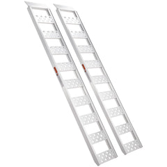 Aluminum Ramps, 1250lbs, Straight Ramp with Treads and Load Straps, Portable Loading Ramp for Motorcycles, ATVs, Trucks, Lawn Mower, Dirt Bike, Garden Tractor, 78"L x 12"W, 2Pcs