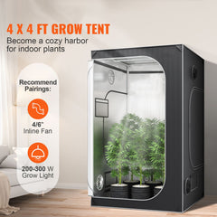 Grow Tent 48 x 48 x 80 in Indoor Growing Tent Hydroponic Window Door Tray