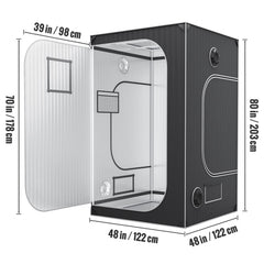 Grow Tent 48 x 48 x 80 in Indoor Growing Tent Hydroponic Window Door Tray