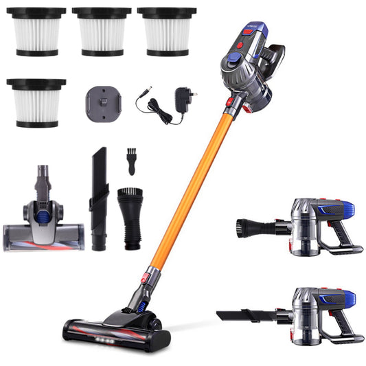 Devanti Stick Vacuum Cleaner Cordless HEPA Filter Gold 150W