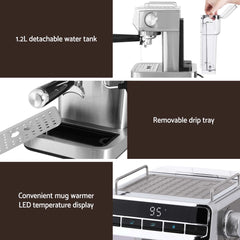 Devanti K7 Cordless Stick Vacuum Cleaner plus Coffee Maker Machine Espresso