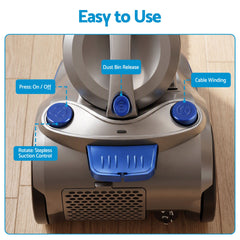 Devanti Vacuum Cleaner Bagless Canister 2000W 25kPa Powerful Suction 4L