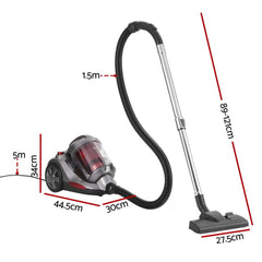 Devanti Vacuum Cleaner Bagless Canister 2000W 25kPa Powerful Suction 4L