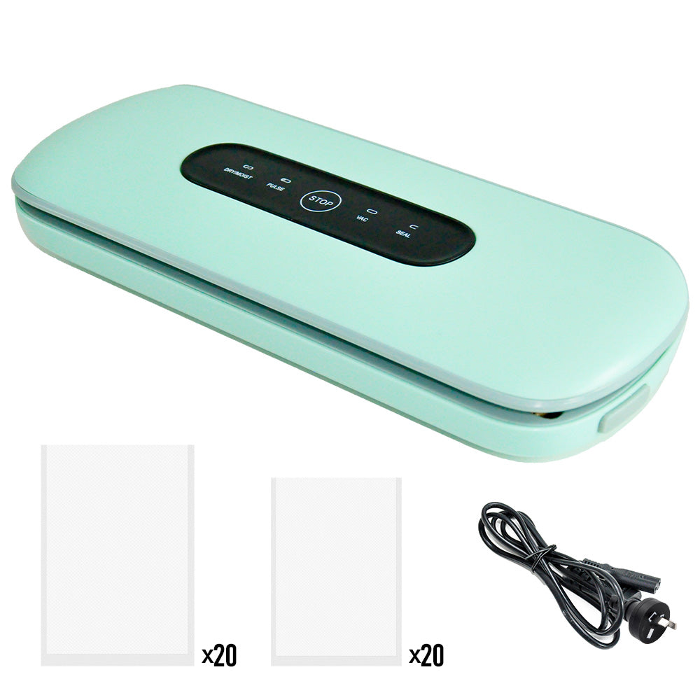Smart Touch Vacuum Sealer with 40 Bags | -60kPa Suction Multi Function for Meat/Fish/Camping | Automatic Sealing BPA-Free ABS Anti-Leak Design
