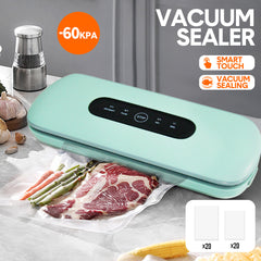 Smart Touch Vacuum Sealer with 40 Bags | -60kPa Suction Multi Function for Meat/Fish/Camping | Automatic Sealing BPA-Free ABS Anti-Leak Design