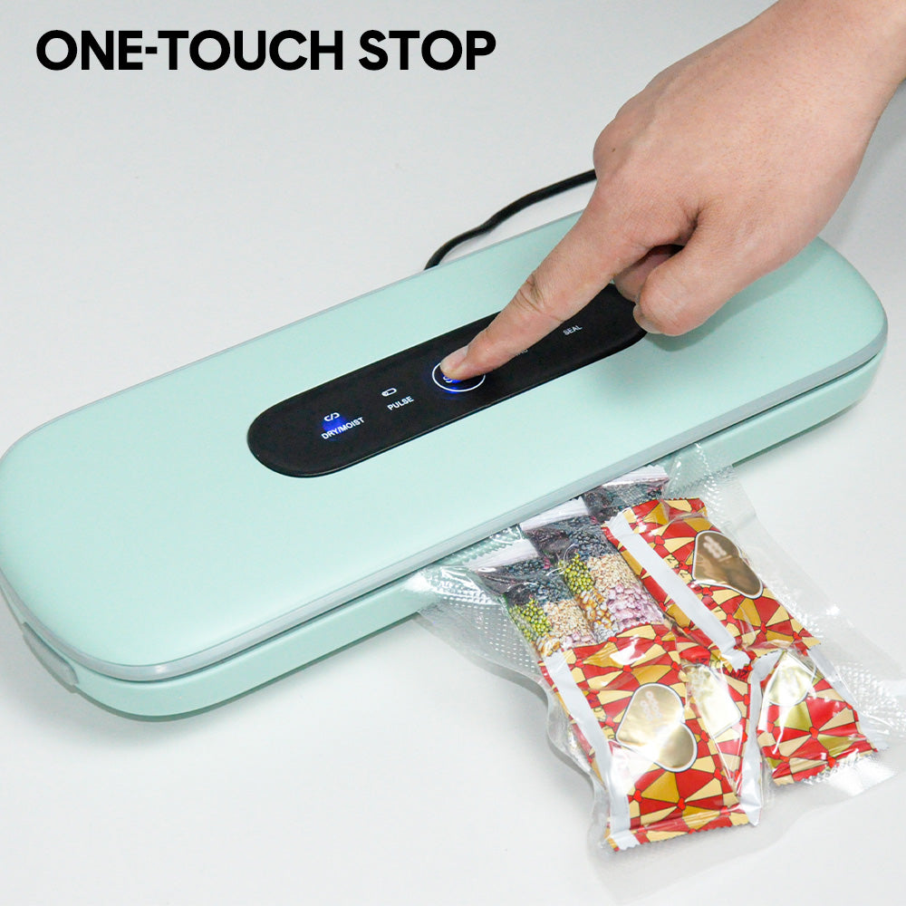 Smart Touch Vacuum Sealer with 40 Bags | -60kPa Suction Multi Function for Meat/Fish/Camping | Automatic Sealing BPA-Free ABS Anti-Leak Design