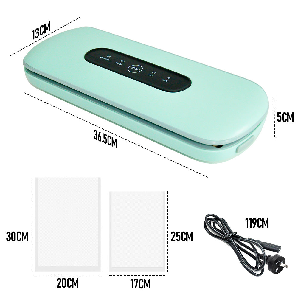 Smart Touch Vacuum Sealer with 40 Bags | -60kPa Suction Multi Function for Meat/Fish/Camping | Automatic Sealing BPA-Free ABS Anti-Leak Design