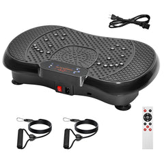 Vibration Plate Exercise Machine Lymphatic Drainage Machine 5 Modes with Remote Control and Resistance Bands for Weight Loss Toning Shaping Max Load 120kg