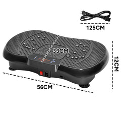 Vibration Plate Exercise Machine Lymphatic Drainage Machine 5 Modes with Remote Control and Resistance Bands for Weight Loss Toning Shaping Max Load 120kg