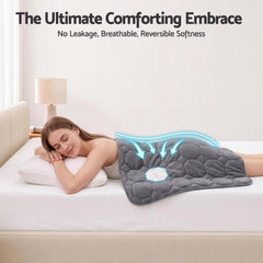 Giselle Weighted Lap Blanket 3.2KG Grey Crystal Velvet Quilted Glass Bead Fill for Sofa Office