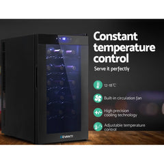 Devanti Wine Fridge Cooler 18 Bottles