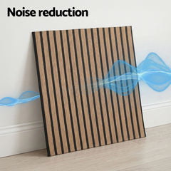Artiss 10PCS Peel and Stick Wall Panels Tiles 68X68CM Self Adhesive for Home Office Studio Brown