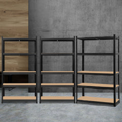 Giantz 3x1.8M Garage Shelving Warehouse Rack Pallet Racking Storage Shelf Black