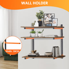 4 Pack Lumber Storage Rack Heavy Duty Wall-Mounted Carbon Steel Garage Shed Wood Organizer Multipurpose Folding Indoor Outdoor Wall Holder Max Load 54kg