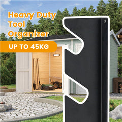 3 Sets Garden Tool Organizer Heavy Duty Carbon Steel Wall-mounted Garage Shed Storage Utility Racks For Broom Rake Mop 100Lbs Strong Loading Capacity