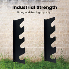 3 Sets Garden Tool Organizer Heavy Duty Carbon Steel Wall-mounted Garage Shed Storage Utility Racks For Broom Rake Mop 100Lbs Strong Loading Capacity