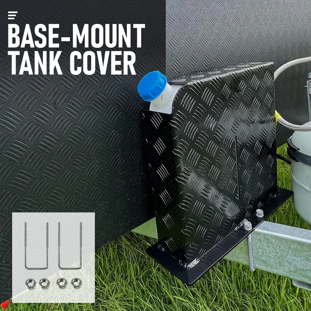 Alpen Outdoor Base Mount 2mm Thickness Aluminium Diesel Heater Fuel Tank Cover Left for 10L 15L Fuel Tank Black
