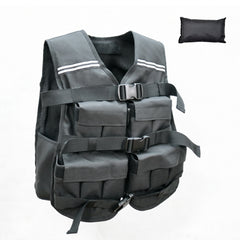 Adjustable Weighted Vest 1-20kg Breathable Running Vest with 3 Length Adjustable Buckles and Reflective Strip for Men and Women Fitness Strength Training
