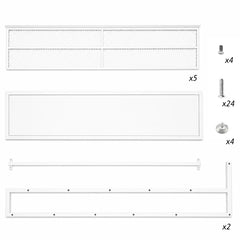 5 Layers Floor Display Rack Steel Wire Organizer with Anti-Slip Slanted Shelves and Stable Base for Retail Shop Fused Beads Candy Snack Sample Organization
