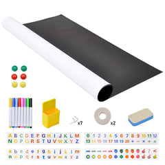 90x120cm Magnetic Whiteboard Paper Removable No-Ghosting Dry Erase White Board Sheet Includes Stickers Markers And Eraser for Home Classroom Office