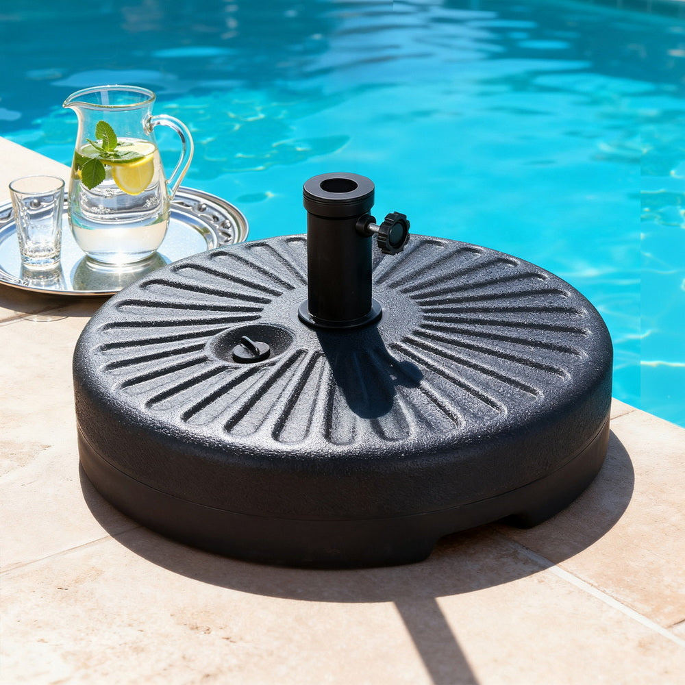 Instahut Outdoor Umbrella Base Weight Round Plastic Pole Holder 30-48mm Beach