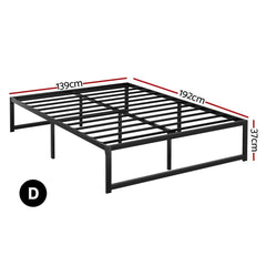 RoomSense Double 30cm Latex Hybrid Mattress Bundle with Metal Bed Frame