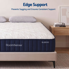 RoomSense Queen 26cm Firm Pocket Spring Mattress Bundle with 2 Pillows