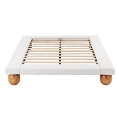 RoomSense Queen 26cm Firm Mattress Bundle with Beige Boucle Bed Frame