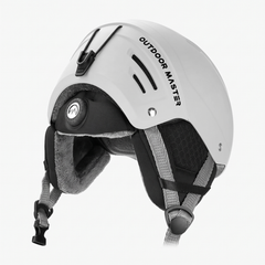 OutdoorMaster Kelvin II Ski Helmet - Snow Sport Helmet Snowboard Helmet for Men Women & Youth White L