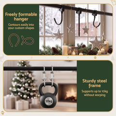 Jingle Jollys Christmas Garland Hook Wreath Hanger Fits 85-160CM Door No Drill