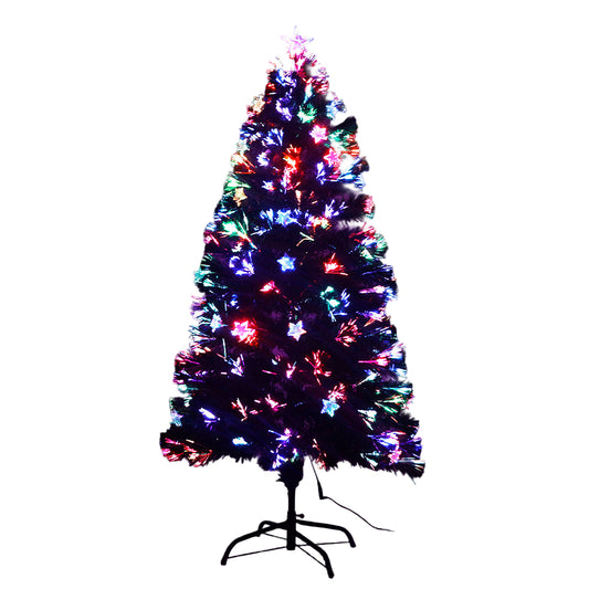 Jingle Jollys 1.2m Christmas Tree Optic Fibre LED Xmas tree Multi Colour