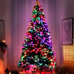 Jingle Jollys 1.8m Christmas Tree Optic Fibre LED Xmas tree 300 Tips