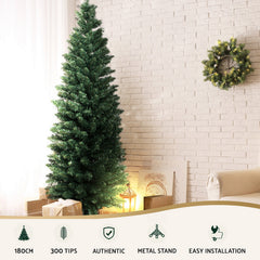 Jingle Jollys Christmas Tree 1.8m Xmas Tree Decorations Green 300 Tips