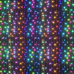 Jingle Jollys 6x3m Christmas Curtain Lights 960 LED RGB Remote Hanging Fairy Backdrop