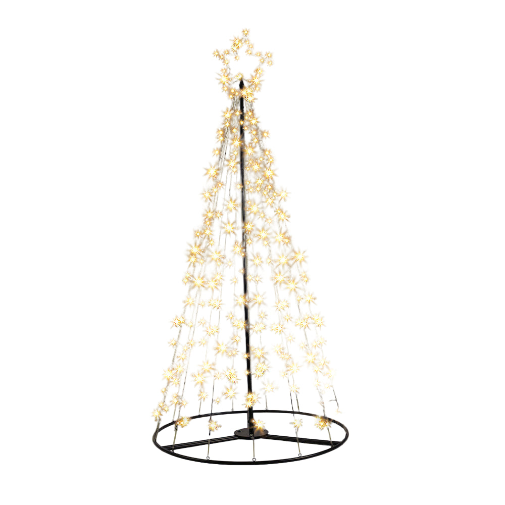 2.1M Christmas Tree LED Solar Warm Jingle Jollys