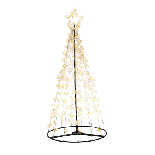 2.1M Christmas Tree LED Solar Warm Jingle Jollys