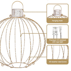 Jingle Jollys Christmas Lights 320 LED Fairy Light 3pcs Ball Decorations Set