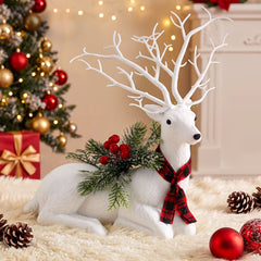 Jingle Jollys Christmas Reindeer 32cm Glitter Deer Ornaments Party Decorations